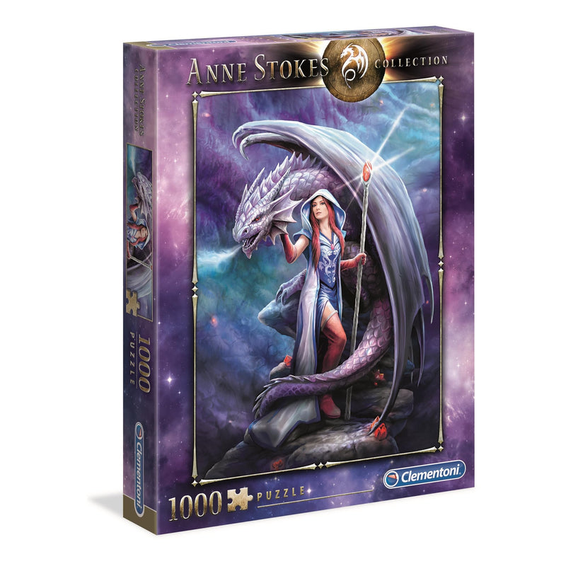 Clementoni - Puzzle 1000 piezas Fantasy Dragón mágico, Anne Stokes, puzzle adulto vertical Fantasy Dragones (39525