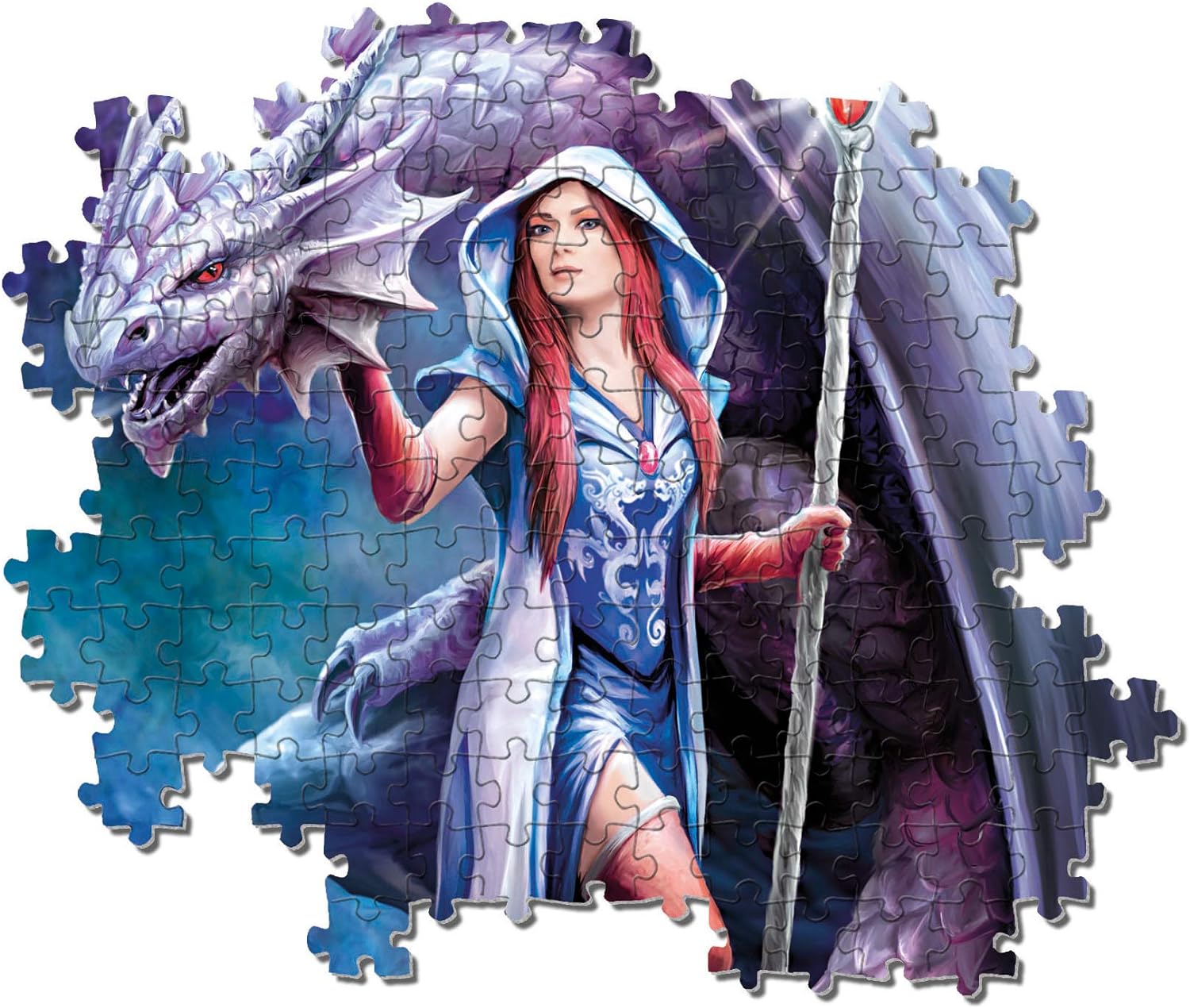 Clementoni - Puzzle 1000 piezas Fantasy Dragón mágico, Anne Stokes, puzzle adulto vertical Fantasy Dragones (39525