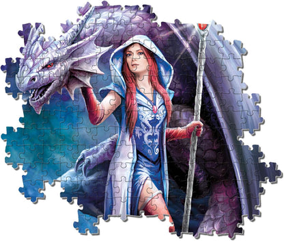 Clementoni - Puzzle 1000 piezas Fantasy Dragón mágico, Anne Stokes, puzzle adulto vertical Fantasy Dragones (39525