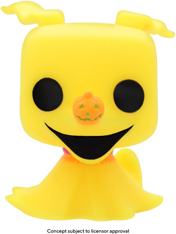 Funko POP! DISNEY: The Nightmare Before Christmas: Zero (Blacklight), 63964, Multicoloured