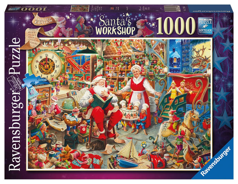 Ravensburger 1000 Piece Christmas Jigsaw Puzzles for Kids and Adults 12 Years Up - Santa's Grotto Workshop Single
