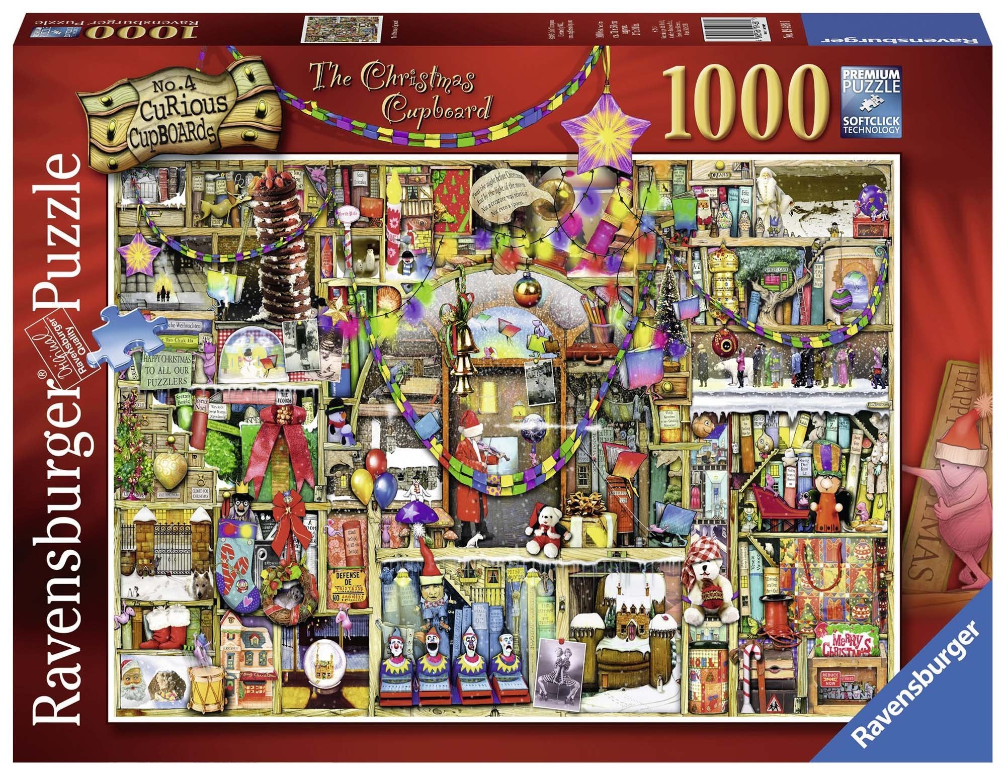 Ravensburger Curious Cupboards No. 4 The Christmas Cupboard Jigsaw Puzzles 1000 Pieces for Adults and Kids Age 12 Years Up