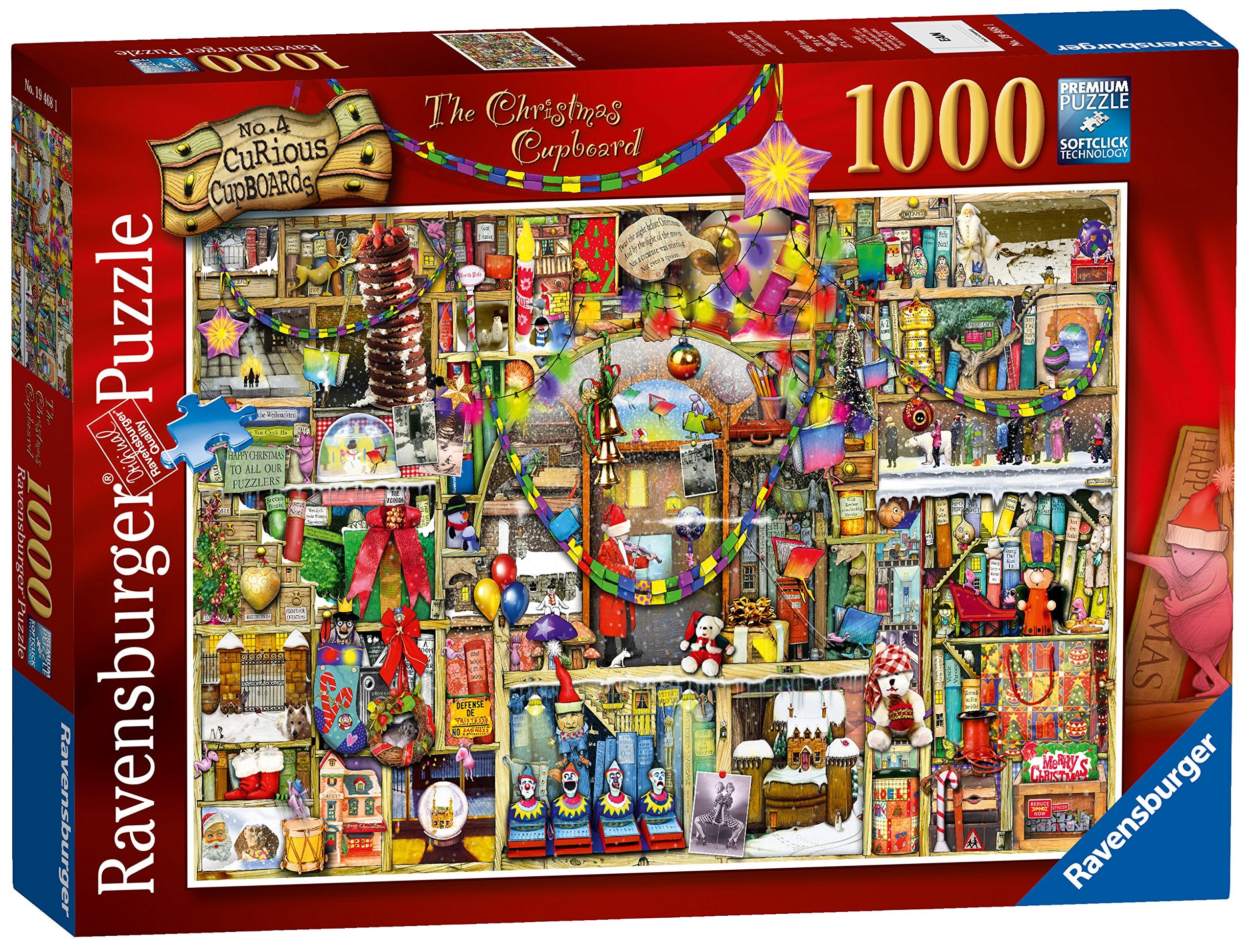 Ravensburger Curious Cupboards No. 4 The Christmas Cupboard Jigsaw Puzzles 1000 Pieces for Adults and Kids Age 12 Years Up