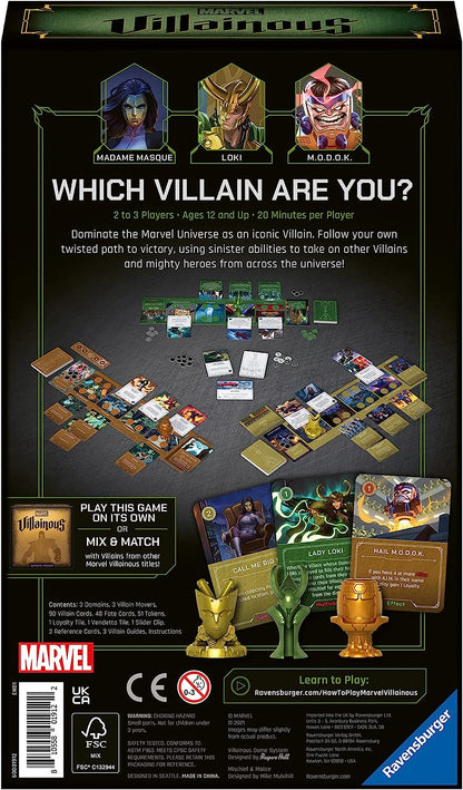 Ravensburger Marvel Villainous Mischief & Malice - Strategy Board Games for Adults and Kids Age 12 Years Up - Can Be Played as a Stand-Alone or Expansion