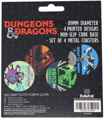 Dungeons & Dragons Monsters Set of 4 Metal Coasters