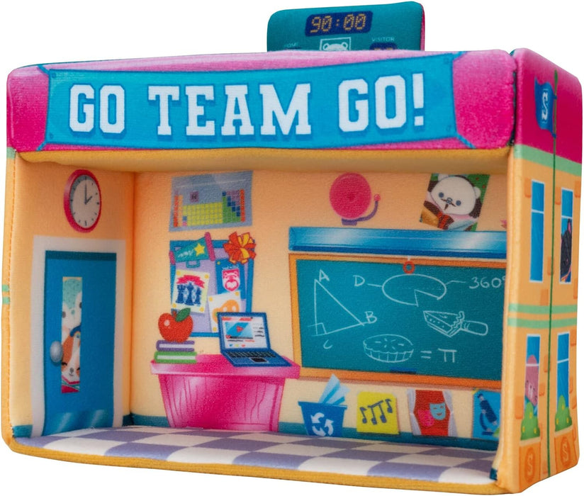 Squishville SQM0325 Deluxe Academy Playscene-Include 2-Inch Plush Accessories-Toys for Kids, Multi, Play Scene