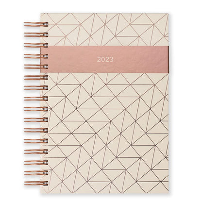 Matilda Myres 2023 A5 Rose Gold Wiro Day a Page Diary - Ivory
