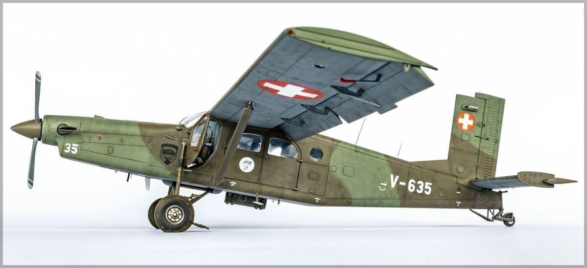 HELLER JOUSTRA Maqueta de avión: Starter kit: PILATUS PC-6 B2/H2 Turbo Porter