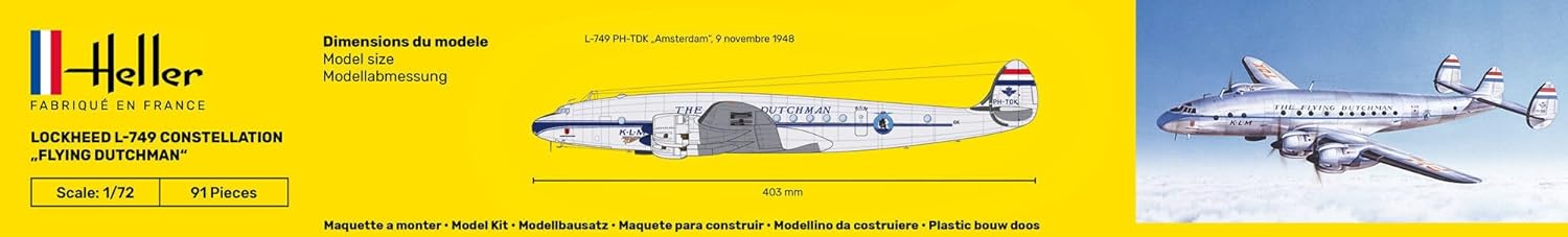Maquette avion : Starter Kit : Lockheed L-749 Constellation Fliying Dutchman