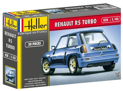 Heller 1:43-Renault R5 Turbo, Multicolor, Talla única (Glow2B HEL80150
