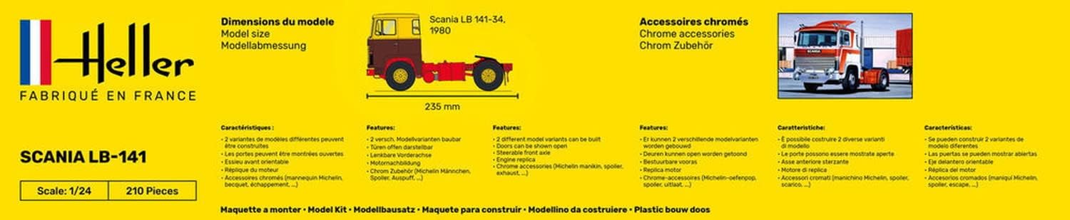 Heller HEL80772 Scania Model Kit, Various