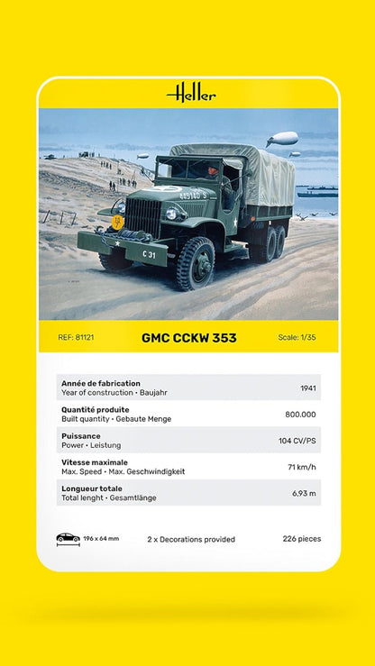 Heller HEL81121 GMC Model Kit, Various