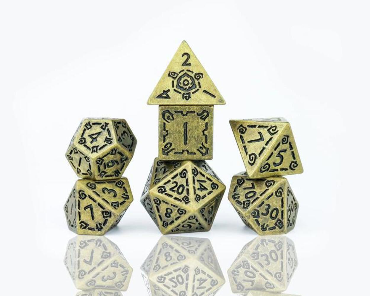 Dice Set - Illusory Metal - Gold (7