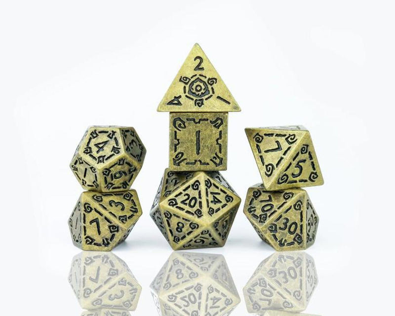 Dice Set - Illusory Metal - Gold (7