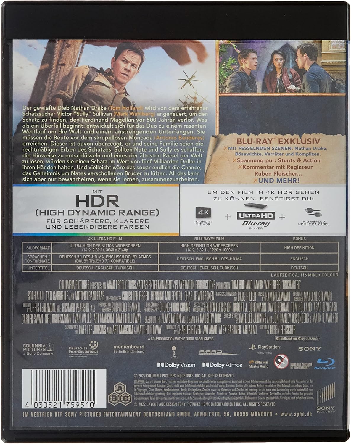 Uncharted (4K Ultra HD) (+ Blu-ray