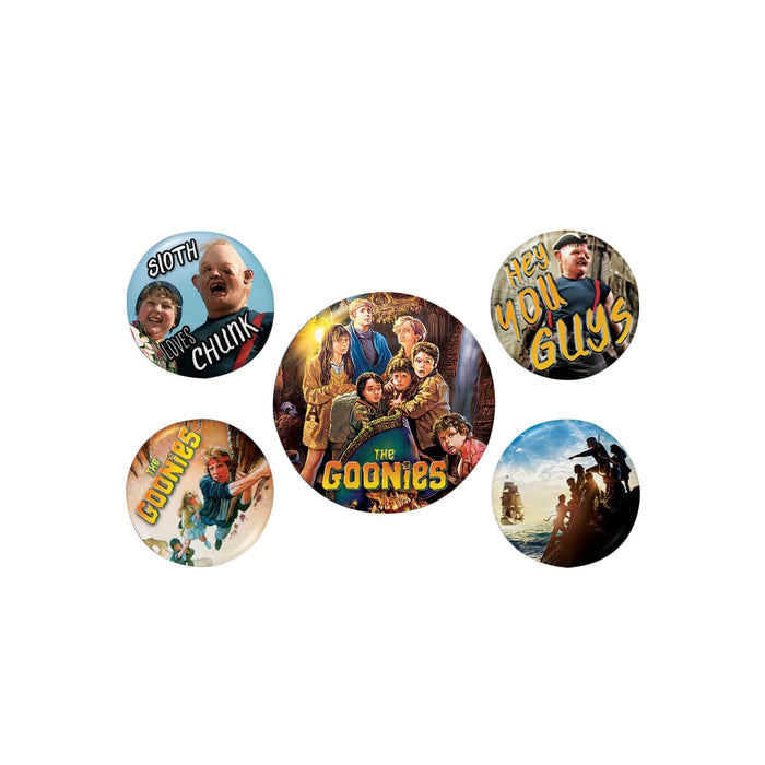 The Goonies Treasure 5 Piece Button Badge Set