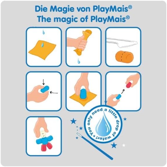 PlayMais Basic My 1st Flight Craft Set for Children from 3 Years I Motor Skills Toy with 650 Pieces, Accessories and Instructions I Natural Toy I Promotes Creativity and Fine Motor Skills
