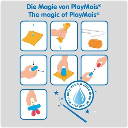 PlayMais Basic My 1st Flight Craft Set for Children from 3 Years I Motor Skills Toy with 650 Pieces, Accessories and Instructions I Natural Toy I Promotes Creativity and Fine Motor Skills
