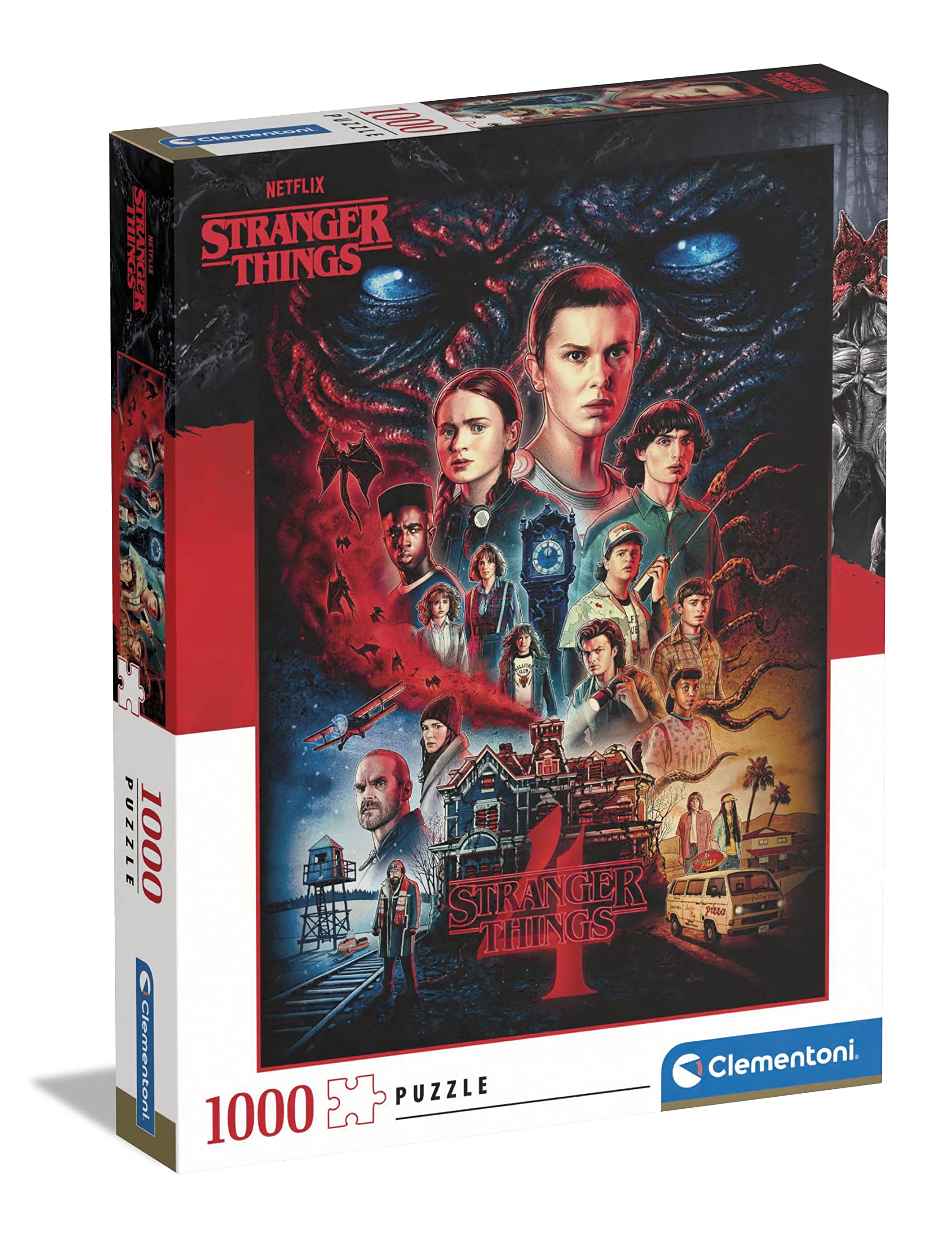 Clementoni Stranger Things Things-1000 Adult Pieces, Netflix-Made in Italy Jigsaw Puzzle, Multicolor, 39686 1000, Multi-Coloured, Standard