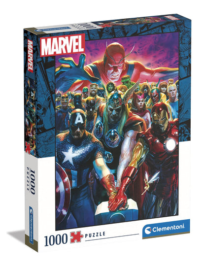 Clementoni 39672 Vengadores 1000pcs Marvel The Avengers 1000 Pieces, Made in Italy, Jigsaw Puzzle for Adults, Multicolor, Medium