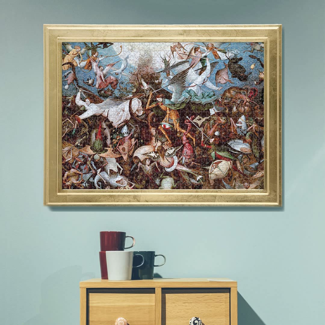 Clementoni - Puzzle Adulto 1000 Piezas Cuadro La Caída de los Ángeles Rebeldes de Bruegel, Colección Museos, (39662