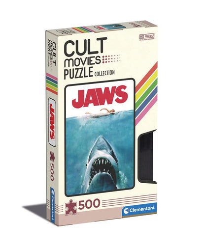 Clementoni 35111 Cult Movies Jaws 500 Pieces, Made in Italy, Jigsaw Puzzle for Adults, Multicolor, Medium