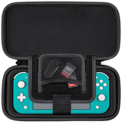 PDP Gaming Officially Licensed Switch Slim Deluxe Travel Case - OLED Edition - Hardshell Protection - Protective Vegan Leather - Black/White - Nintendo Switch Oled Black and White