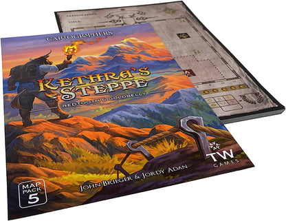 Cartographers: Map Pack 5, Kethra’s Steppe |Expansion for The Award-Winning Game of Fantasy Map Drawing | Strategy Flip and Write Board Game | Family Game for 1-75 Players