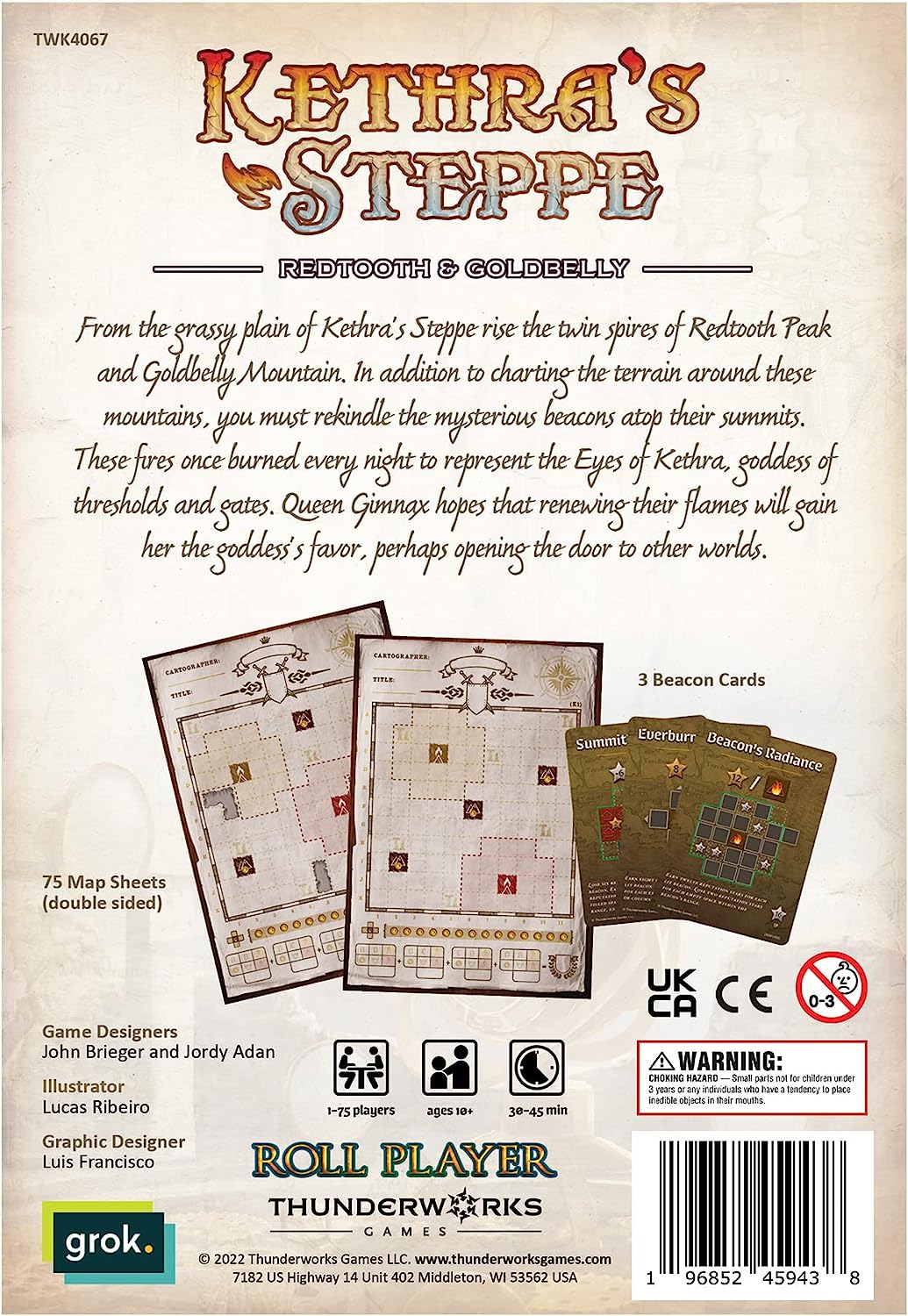 Cartographers: Map Pack 5, Kethra’s Steppe |Expansion for The Award-Winning Game of Fantasy Map Drawing | Strategy Flip and Write Board Game | Family Game for 1-75 Players