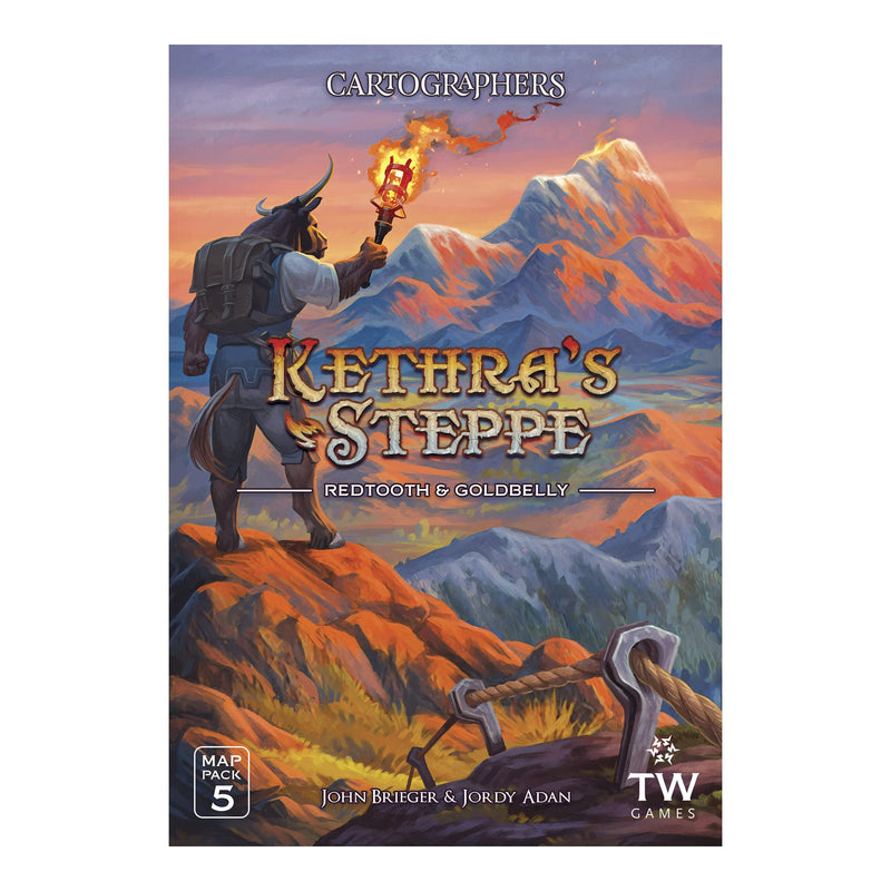 Cartographers: Map Pack 5, Kethra’s Steppe |Expansion for The Award-Winning Game of Fantasy Map Drawing | Strategy Flip and Write Board Game | Family Game for 1-75 Players