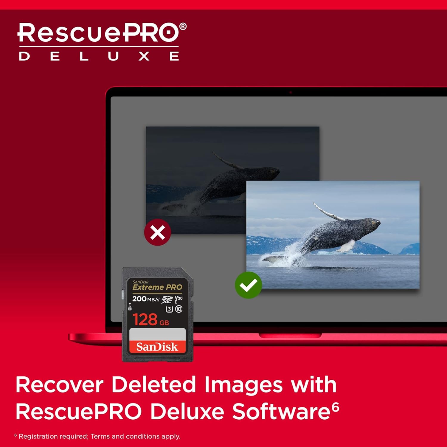 SanDisk 128GB Extreme PRO scheda SDXC + RescuePro Deluxe fino a 200 MB/s UHS-I Class 10 U3 V30