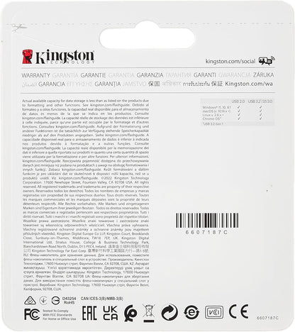 Kingston DataTraveler Micro USB Flash Drive 128GB 200MB/s Metal USB 3.2 Gen 1 - DTMC3G2/128GB