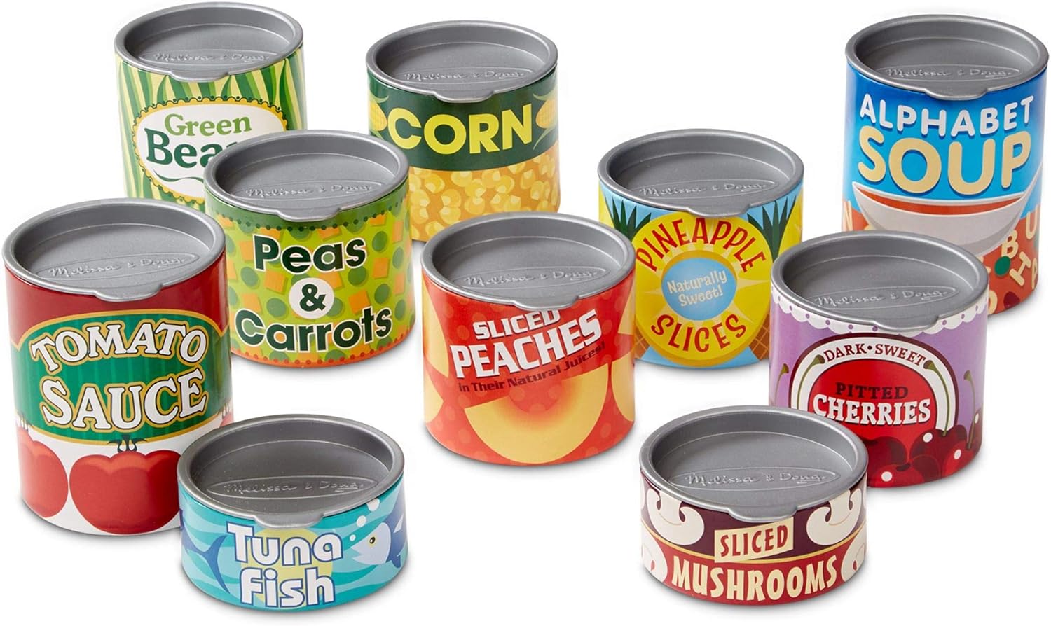 Melissa & Doug Pots & Pans Set | Pretend Play | Play Food | 3+ | Gift for Boy or Girl & | Canned Food Play Set | Pretend Play | Play Food | 3+ | Gift for Boy or Girl