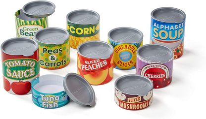 Melissa & Doug Pots & Pans Set | Pretend Play | Play Food | 3+ | Gift for Boy or Girl & | Canned Food Play Set | Pretend Play | Play Food | 3+ | Gift for Boy or Girl