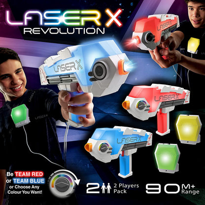 Laser X Revolution Double Blasters, Orange/Abendrot im Zickzackmuster (Sunset Chevron