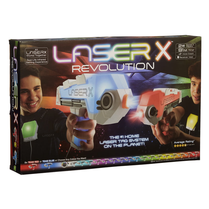 Laser X Revolution Double Blasters, Orange/Abendrot im Zickzackmuster (Sunset Chevron