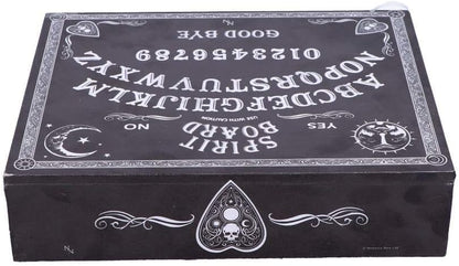 Nemesis Now Black and White Spirit Board and Planchette Jewellery Storage Box with Mirror, MDF, One Size & Embossed Journal Black and White Spirit Board 17cm, Coated, Wood Free Paper + Black and White