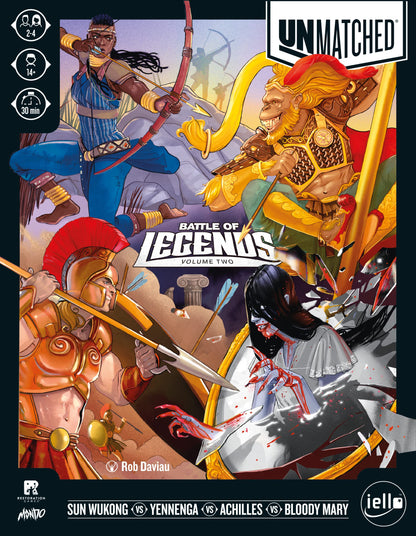 IELLO | Unmatched - Battle of Legends Vol 2 | Card Game | Ages 14+ | 2 to 4 Players | 30 mins Minutes Playing Time