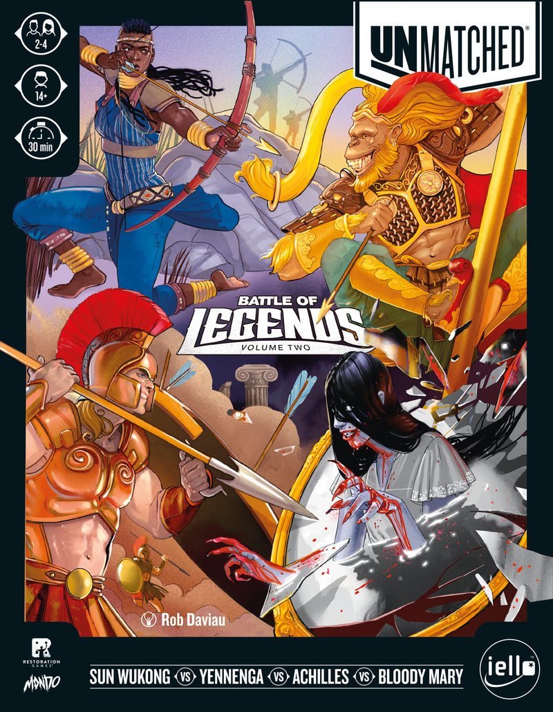 IELLO | Unmatched - Battle of Legends Vol 2 | Card Game | Ages 14+ | 2 to 4 Players | 30 mins Minutes Playing Time