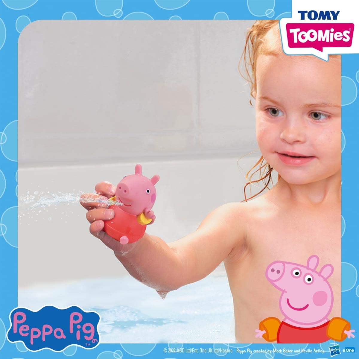 Toomies E73413 Peppa and Friends Squirters, Soft Touch Squeezable Bath Toys, Water Squirter Playset, Multicolor, Small Peppa & Friends Squirters