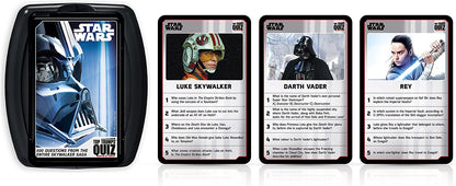 Top Trumps WM01405-EN1-6 Quiz English Edition, Battle it Out to See who is The Ultimate Star Wars Fans, Grat Family Game for Ages 8 and up, Black