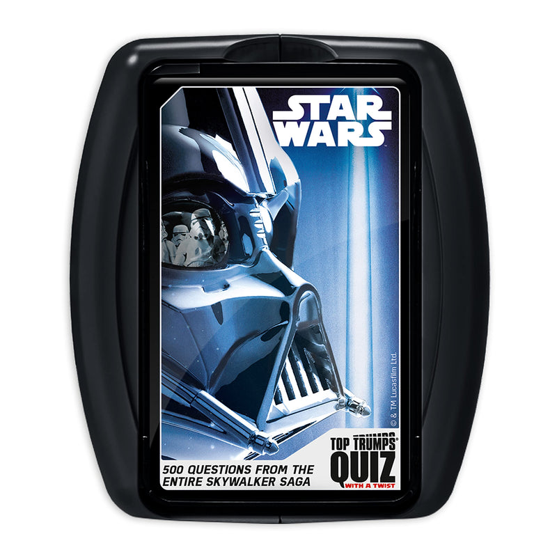 Top Trumps WM01405-EN1-6 Quiz English Edition, Battle it Out to See who is The Ultimate Star Wars Fans, Grat Family Game for Ages 8 and up, Black