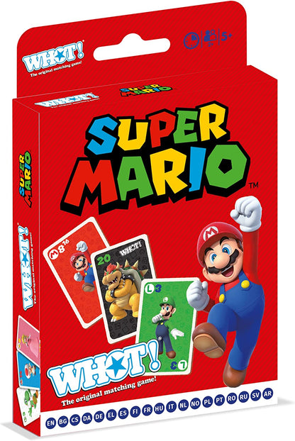 Winning Moves Super Mario WHOT! Card Game English Edition | Family Card Game for Ages 6 and up