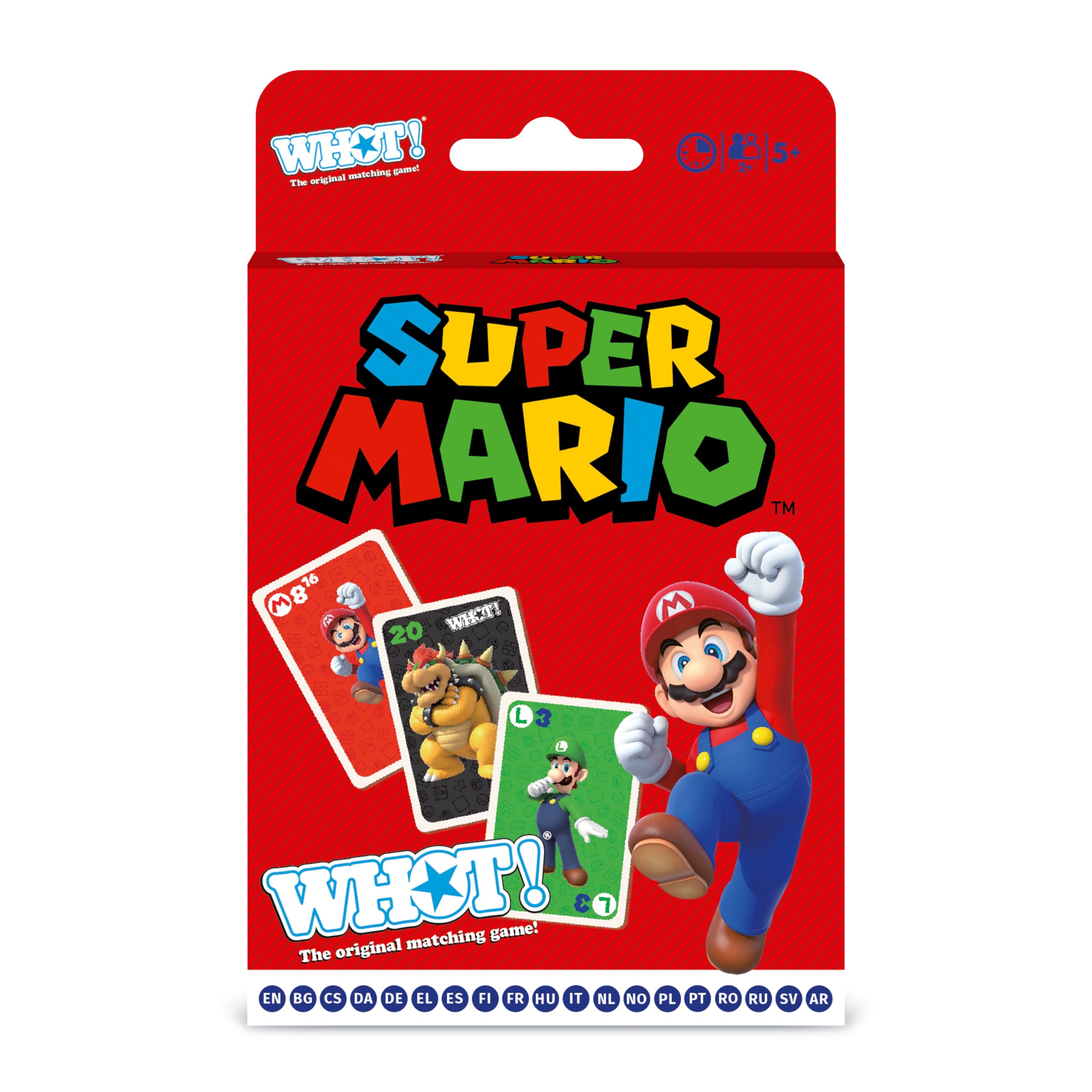 Winning Moves Super Mario WHOT! Card Game English Edition | Family Card Game for Ages 6 and up