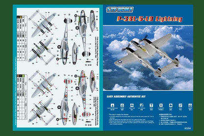 Hobbyboss 1:72 Schaal P-38L-5-L0 Lightning Diecast Model Kit, 16.01 x 22.01 x 5.43 cm, Navy