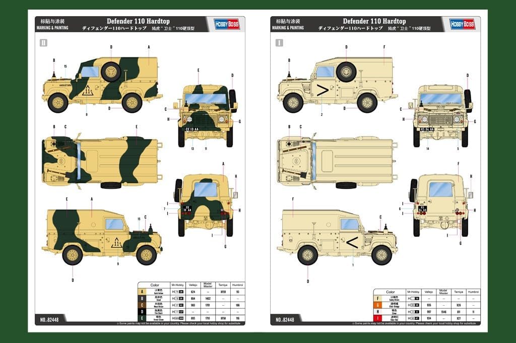 HobbyBoss 1/35 Land Rover Defender 110 Hardtop model kit