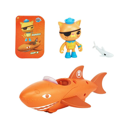 Octonauts 61106 Above & Beyond, Deluxe Toy Vehicle & Figure, Kwazii & Gup B Adventure Pack, Recreate Missions, 4 Piece Set