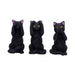 Nemesis Now U4802P9 Three Wise Felines 8.5cm, Black
