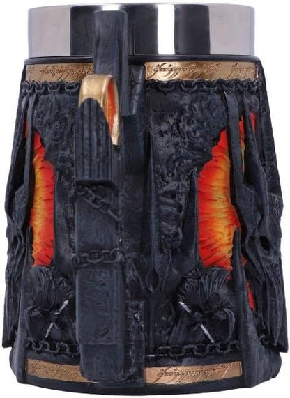Nemesis Now Officially Licensed Lord of The Rings Sauron Tankard, Grey, 15.5cm