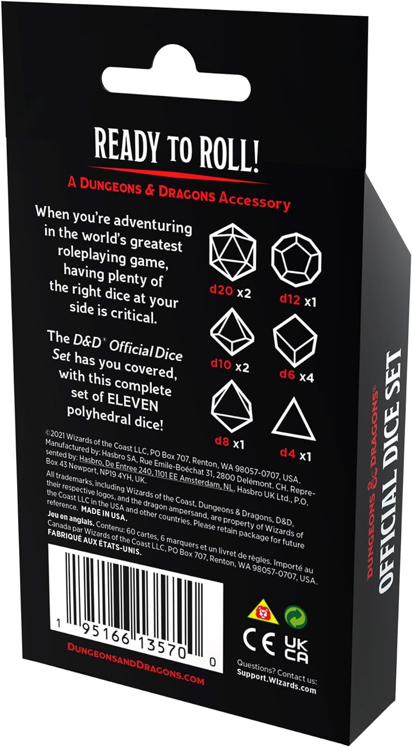 Dungeons & Dragons D&D Dungeons & Dragons Official Dice Set